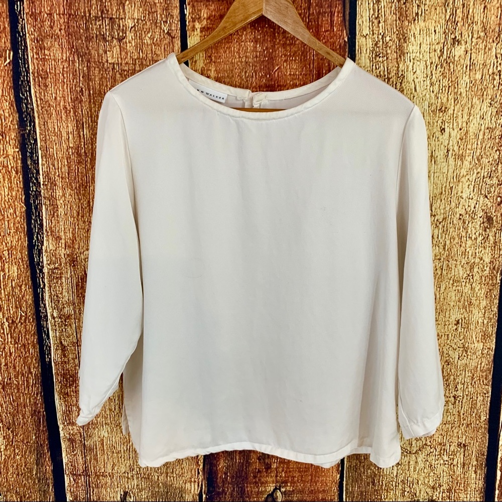 Bryn Walker White 3/4 Sleeve XL